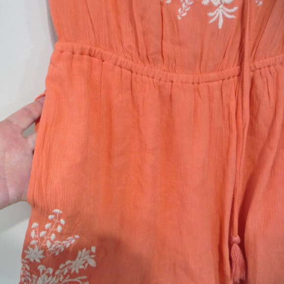 RAMPAGE ROMPER CORAL SIZE SMALL EMBROIDERED - Picture 4 of 11